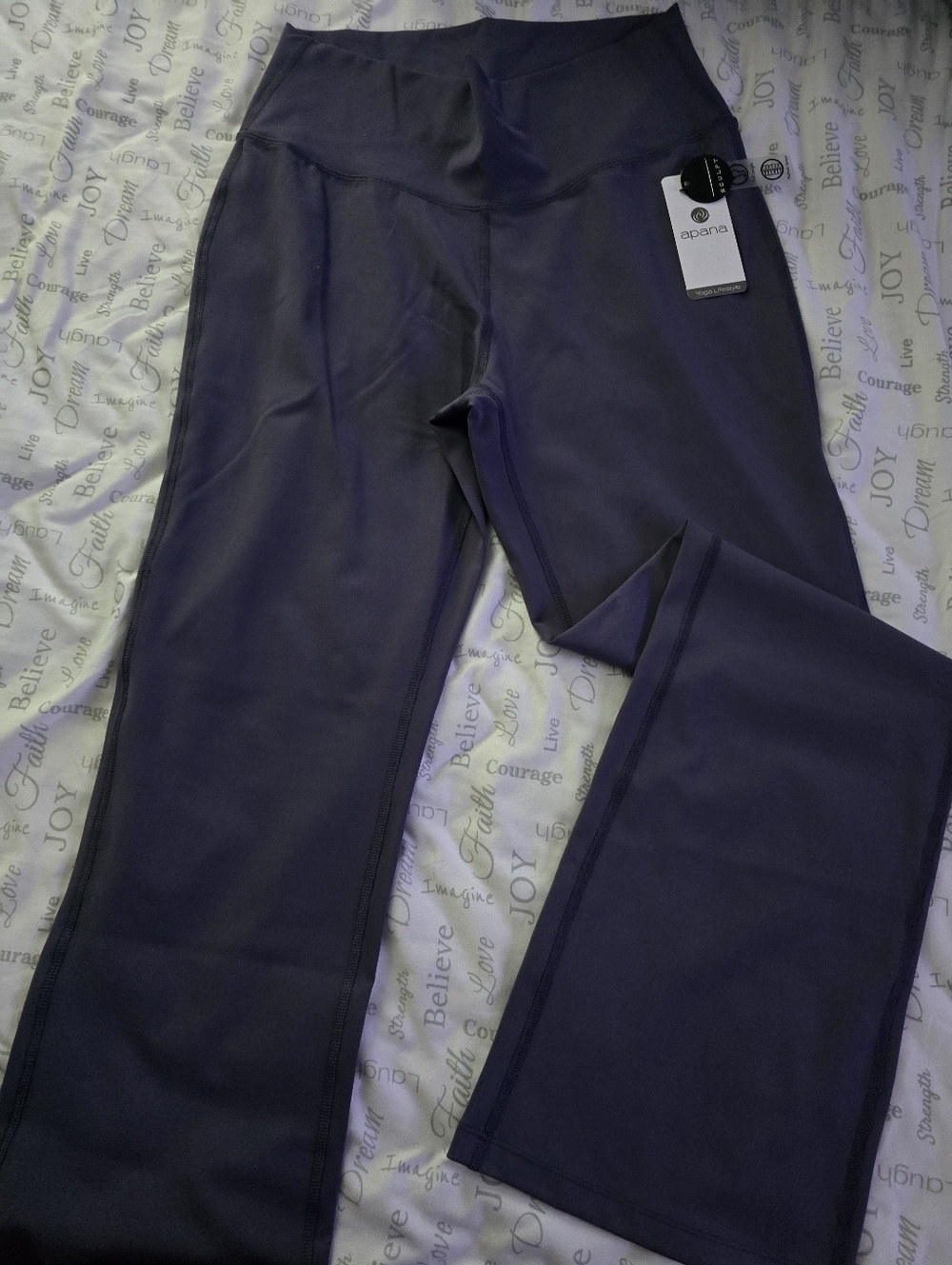 Apana Yoga Deep Purple Sculp Stretch Leggings